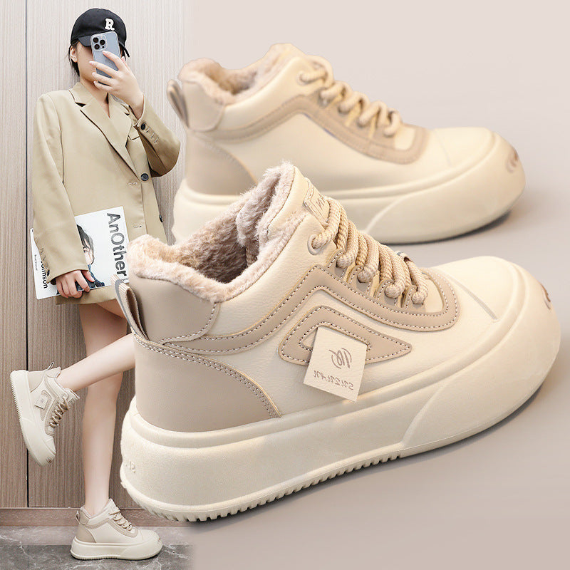 Damen Hohe Winter Sneakers mit kuscheligem Innenfutter und rutschfester Sohle R&B