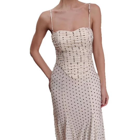 Damen Midi-Party-Kleid mit Rüschendetails und transparenter Stoffstruktur R&B