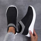 Damen Sportliche Slip-On Sneakers mit atmungsaktivem Strickoberteil  1774575816