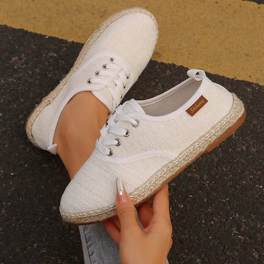 Damen bequeme Slip-Ons mit jute Details R&B