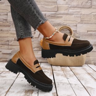 Damen modische Clogs mit robustem Plateau und elegantem Riemendesign R&B
