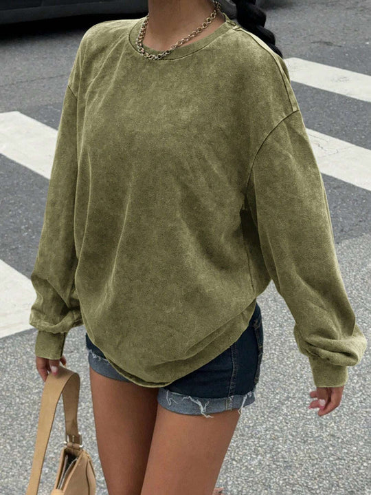 Damen lässiges Sweatshirt mit oversized Schnitt und weichem Material R&B