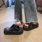 Damen Trendige Riemchen-Sandalen mit geknotetem Design R&B