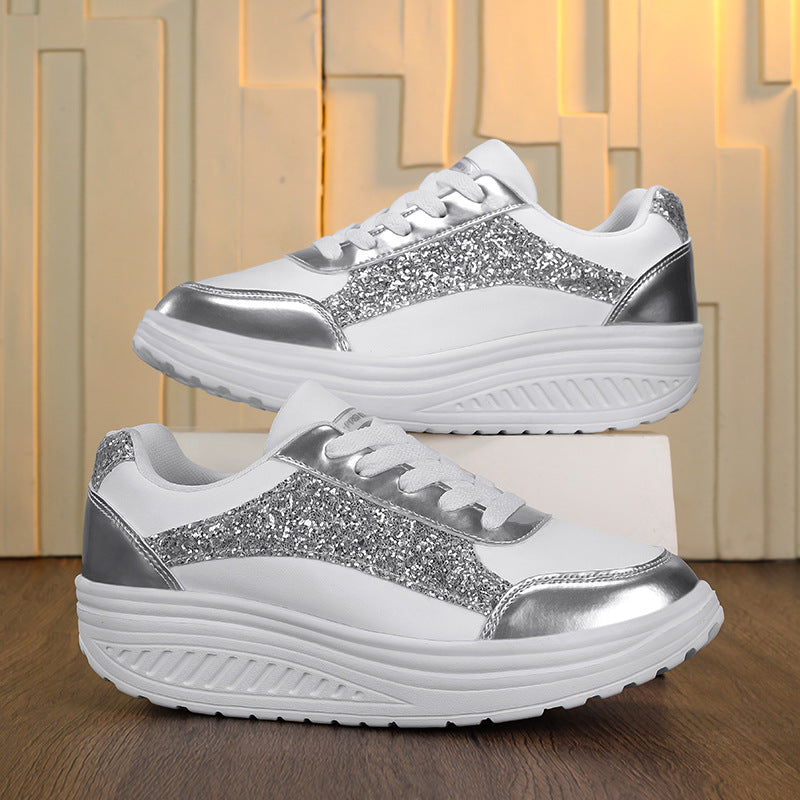 Damen Glitzernde Sneakers mit dämpfender Sohle