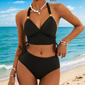Damen Hochtaillierter Bikini mit Wickeloberteil R&B