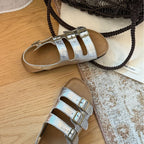 Damen Komfortable Zehentrenner-Sandalen mit verstellbaren Riemen und ergonomischer Fußbettgestaltung