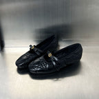 Damen Ballerinas mit elegantem Riemen und stilvollem Blumenmotiv R&B