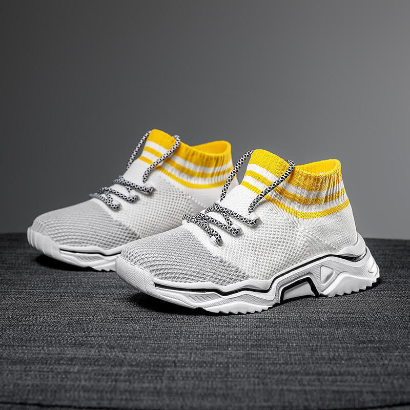 Damen Strick-Sneaker mit elastischem Kragen und atmungsaktiver Obermaterialstruktur