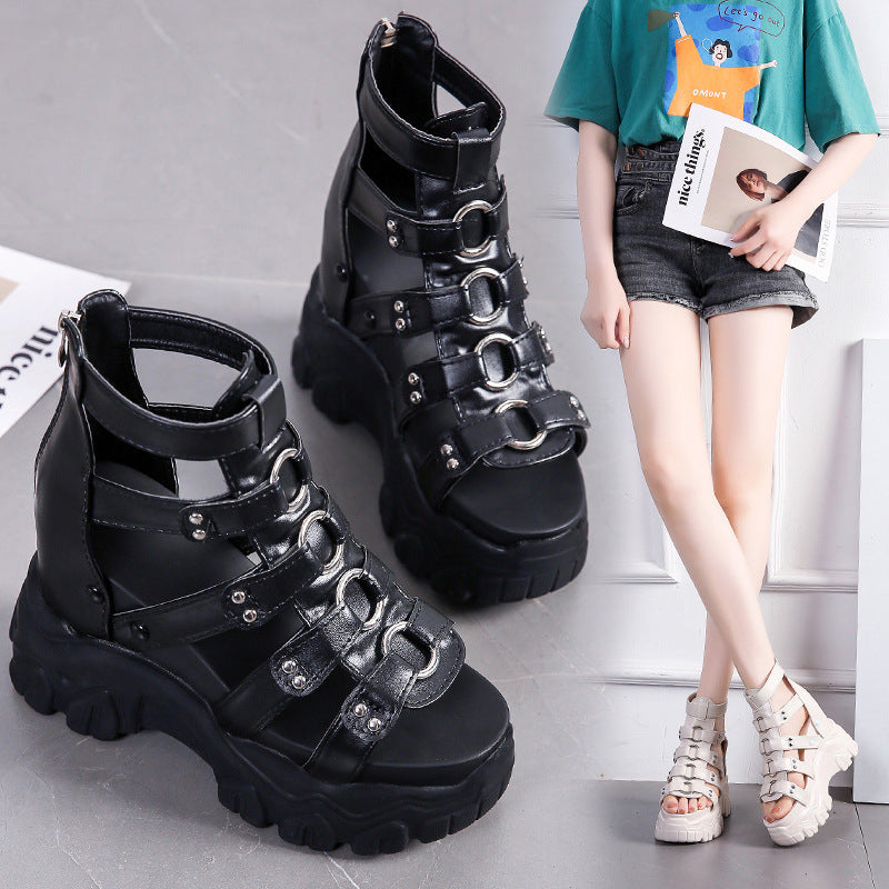 Damen Chunky Sandalen mit verstellbarem Riemendesign und rutschfester Sohle R&B