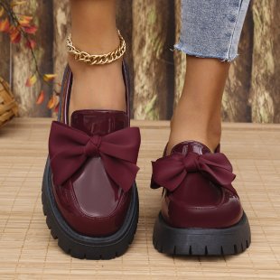 Damen modische Ballerinas mit großen Schleifen R&B