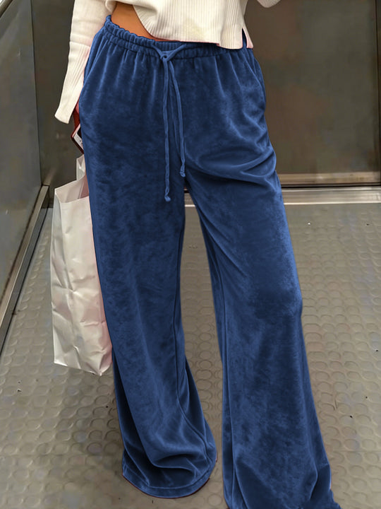 Damen Bequeme und lässige Velours-Hose R&B