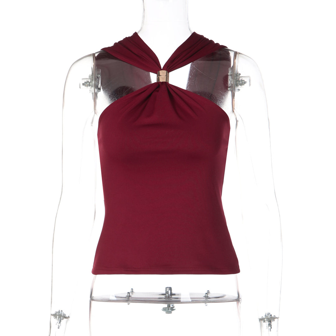 Damen Elegantes Crop-Top mit innovativem Halterdesign R&B