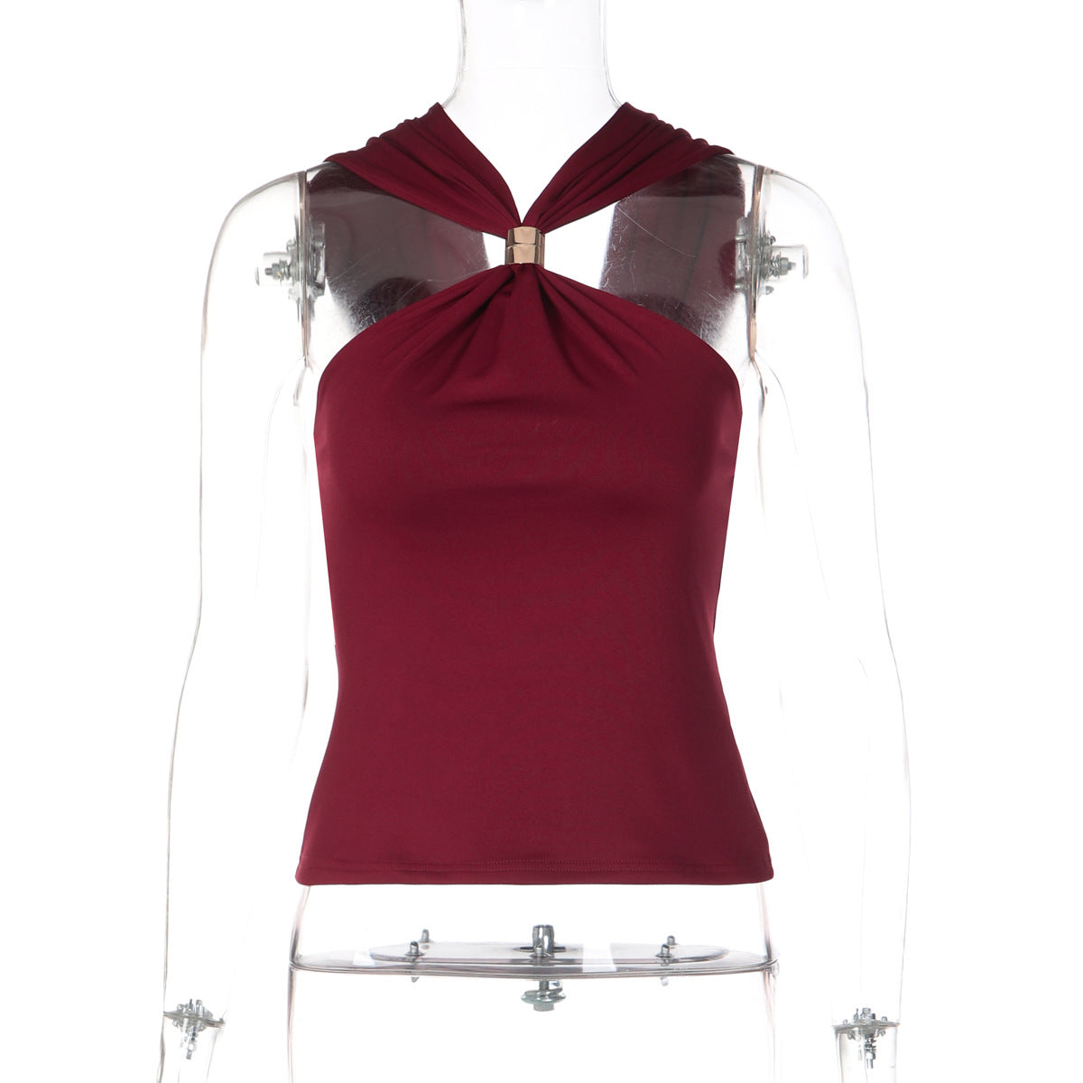 Damen Elegantes Crop-Top mit innovativem Halterdesign R&B