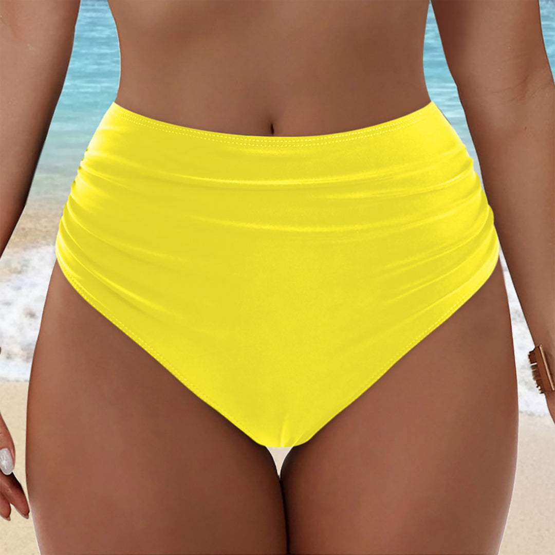 Damen Hochgeschnittenes Bikini-Höschen mit Rüschendetails R&B