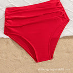Damen Hoch-waisted Bikini mit voluminösem Rüschendesign R&B