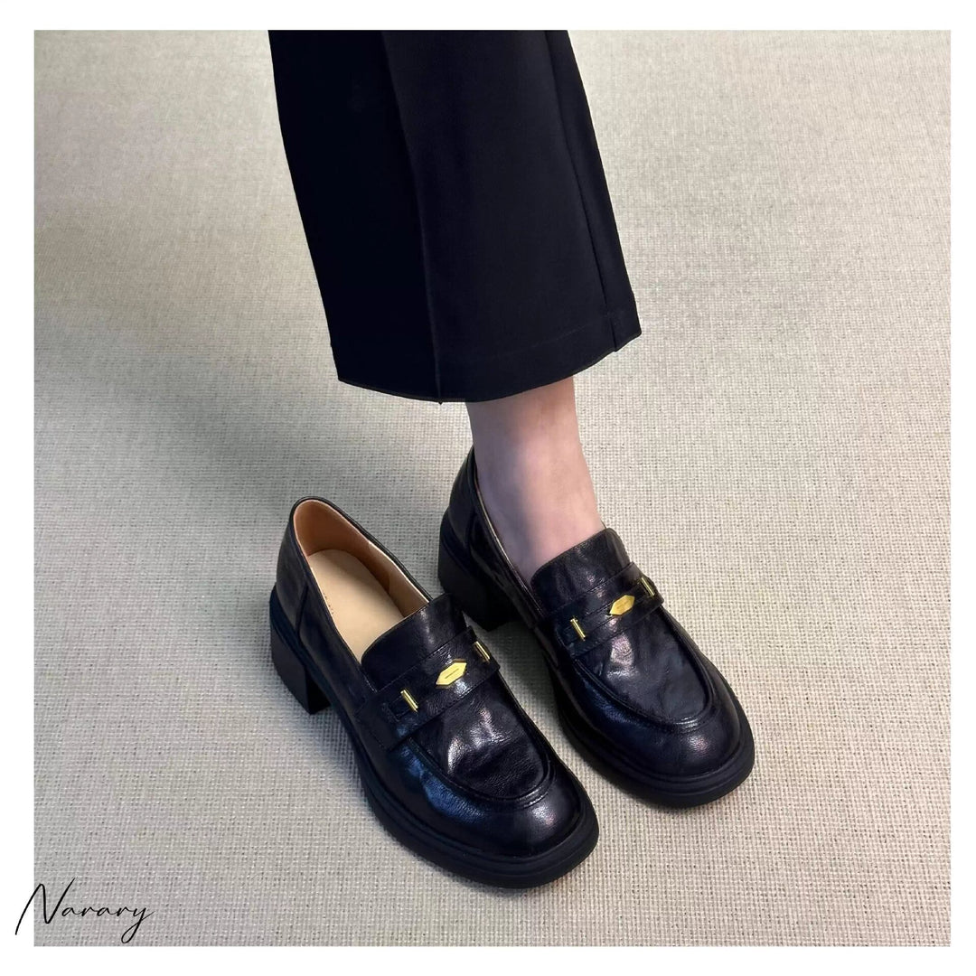 Damen Mokassins mit eleganter Schnallenapplikation und rutschfester Sohle R&B