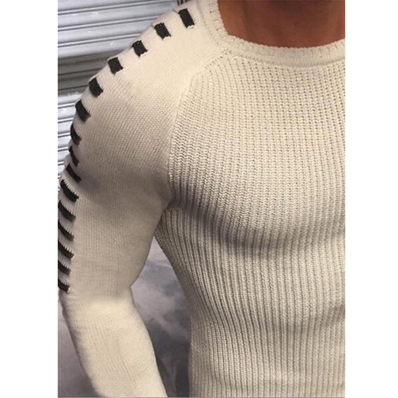 Herren strukturierter Pullover mit modernem Schnitt und kreativen Details R&B