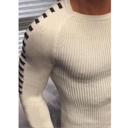 Herren strukturierter Pullover mit modernem Schnitt und kreativen Details R&B