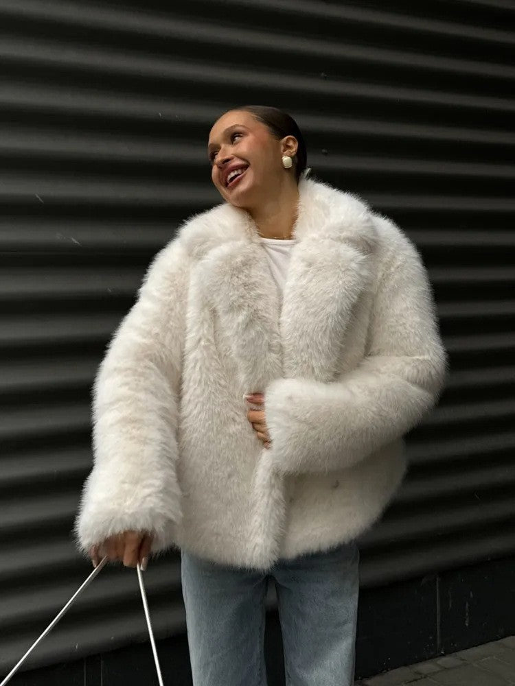 Damen Fleece-Mantel R&B