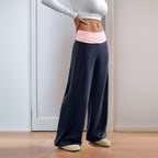 Damen Sportliche Freizeithose mit weitem Bein R&B
