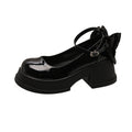 Damen Plateau-Mary Jane Schuhe mit elegantem Schleifen-Detail R&B