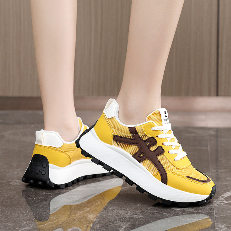 Damen Sportliche Sneaker mit atmungsaktiver Mesh-Oberfläche und dämpfendem Komfort R&B