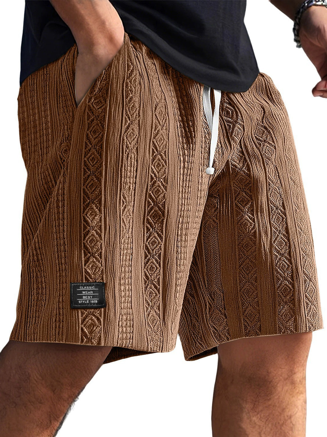 Herren Stilvolle Freizeithosen im lässigen Strickdesign R&B