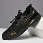 Herren Sportliche Mesh-Sneaker mit rutschfester Sohle