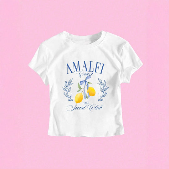 Damen T-Shirt mit frischem Obstmotiv und modernem Schriftzug R&B