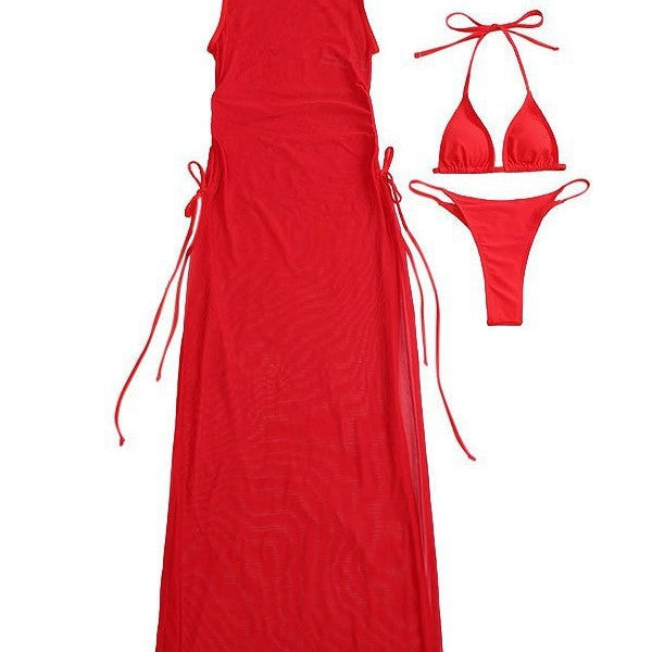 Damen Lässiges Strandkleid mit verstellbaren Riemen R&B