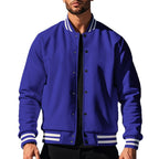 Herren nan stylische College-Varistyjacke mit geripptem Kragen, elastischen Bündchen und wärmender Thermowattierung R&B