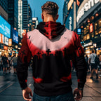 Herren Kapuzensweater mit kreativen Halloween-Motiv und lockerer Passform R&B