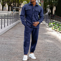 Herren Freizeit Set mit strukturiertem Oberteil und passenden Jogginghosen R&B