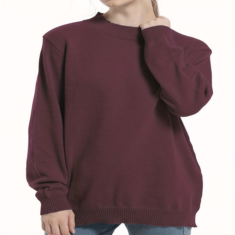 Damen Grobstrickpullover mit schmalem Rollkragen und modernem Schnitt R&B