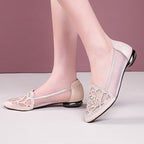 Damen Ballerinas mit eleganten Spitzen und flacher Sohle R&B