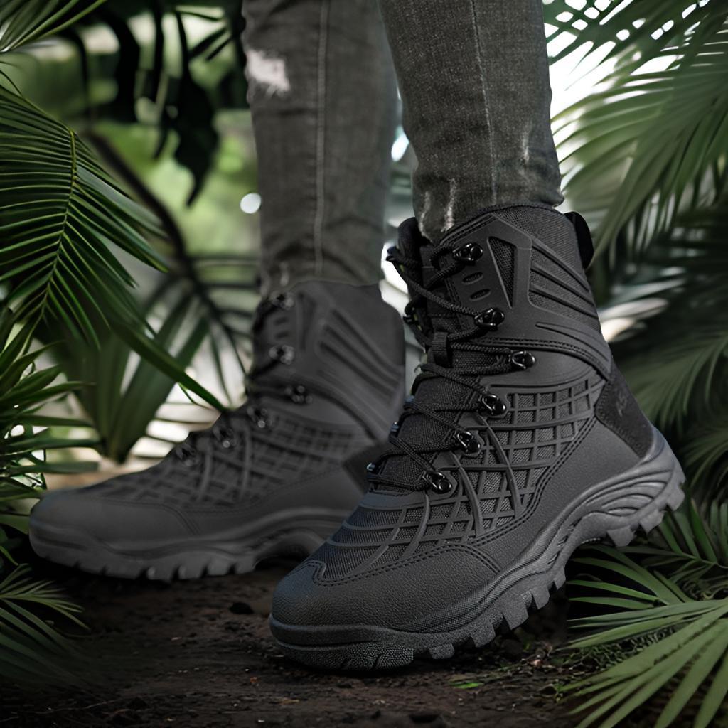 Herren vielseitige Outdoor-Stiefel mit hoher Knöchelunterstützung und rutschfester Sohle R&B
