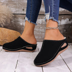 Damen Bequeme Clogs mit seitlichen Einschnitten und weichem Fußbett