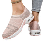 Damen Slip-On Sport-Sneaker mit atmungsaktivem Obermaterial und dämpfender Sohle