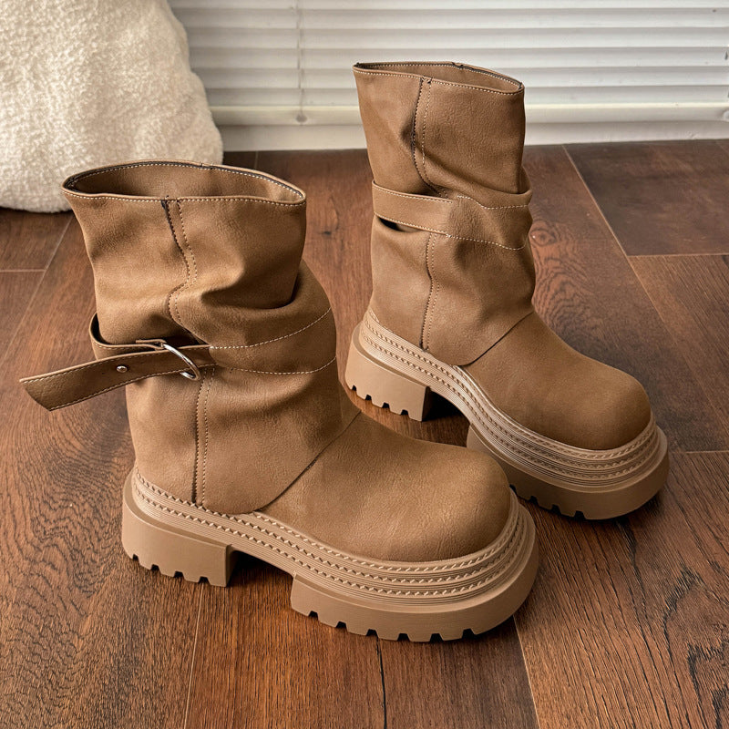 Damen modische Stiefel mit bequemem Innenfutter und trendigem Design R&B