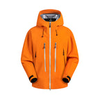 Herren wasserabweisende Funktionsjacke mit verstellbarem Kapuzensystem und mehrfachen Reißverschlusstaschen