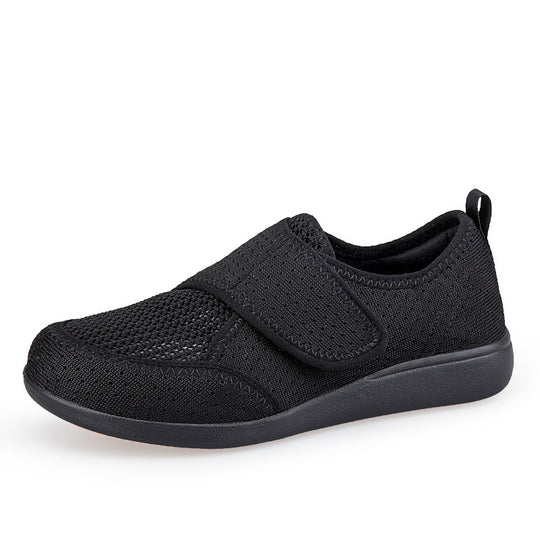 Herren nan orthopädischer Pantoffel mit verstellbarem Klettverschluss, atmungsaktivem Mesh und stoßdämpfender Schaumstoffsohle R&B