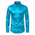 Herren Elegantes Satin-Hemd mit glänzender Oberfläche und modernem Schnitt