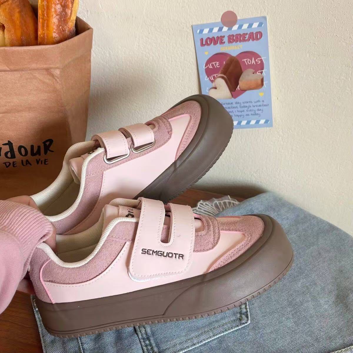 Damen Bequeme Sneaker mit doppeltem Klettverschluss und dämpfender Sohle R&B