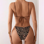 Damen Triangel-Bikini mit glamourösem Leopardenmuster