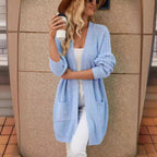 Damen Grobstrickcardigan mit praktischen Taschen und lässigem Schnitt R&B