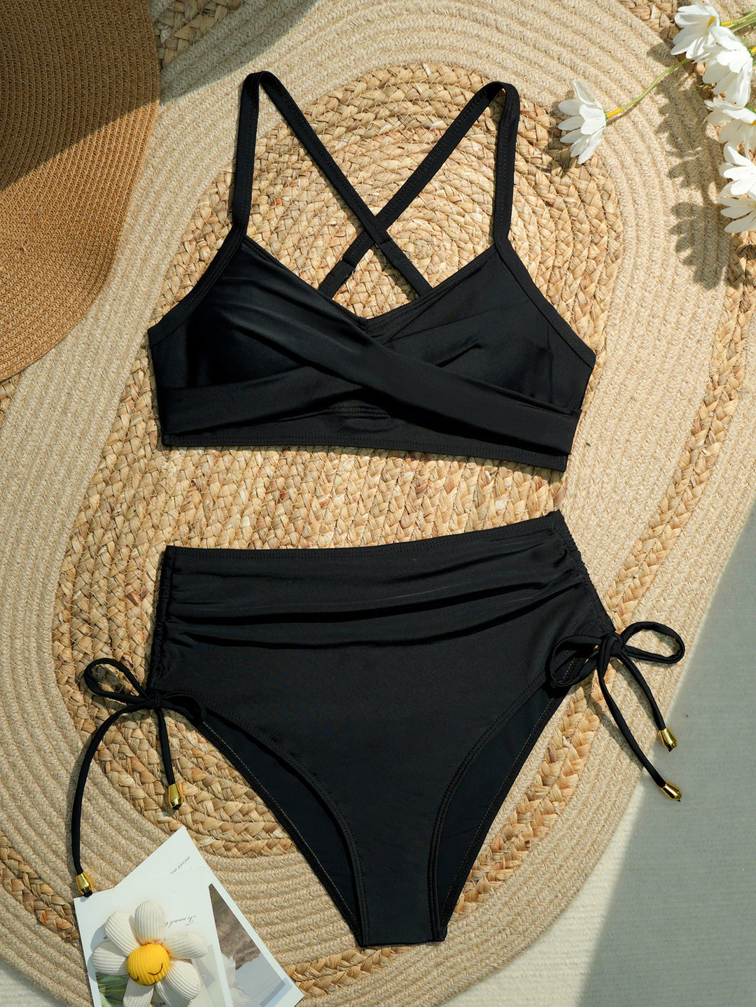 Damen Hochtailliertes Bikini-Set mit Wickeloberteil R&B