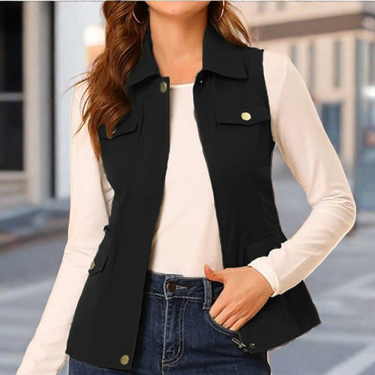 Damen Outdoor-Style Steppweste mit praktischen Taschen R&B