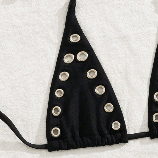 Damen Triangel-Bikini-Set mit glamourösen Zier-Details R&B