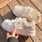 Damen Sportliche Plateau-Sneaker mit atmungsaktiver Mesh-Oberfläche und modischem Design R&B