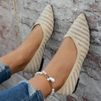Damen spitze Ballerinas mit strukturiertem Obermaterial R&B